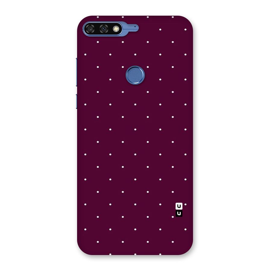 Purple Polka Back Case for Honor 7C