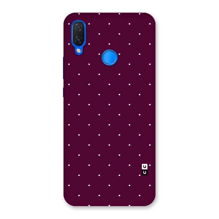 Purple Polka Back Case for Huawei Nova 3i
