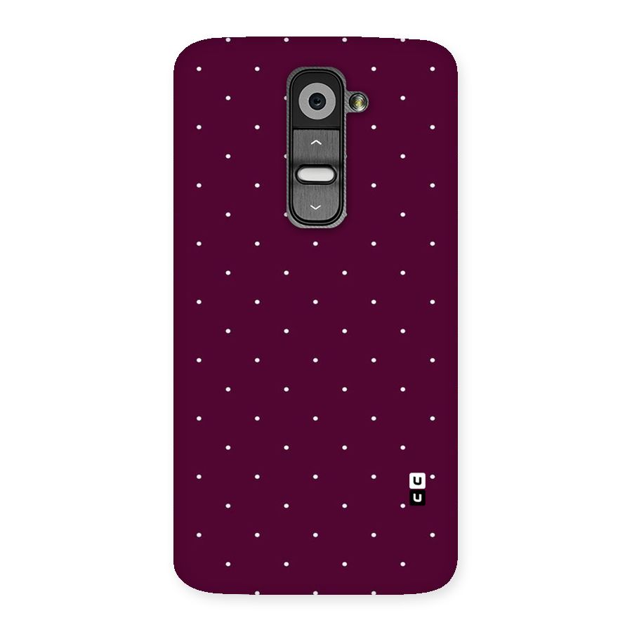Purple Polka Back Case for LG G2