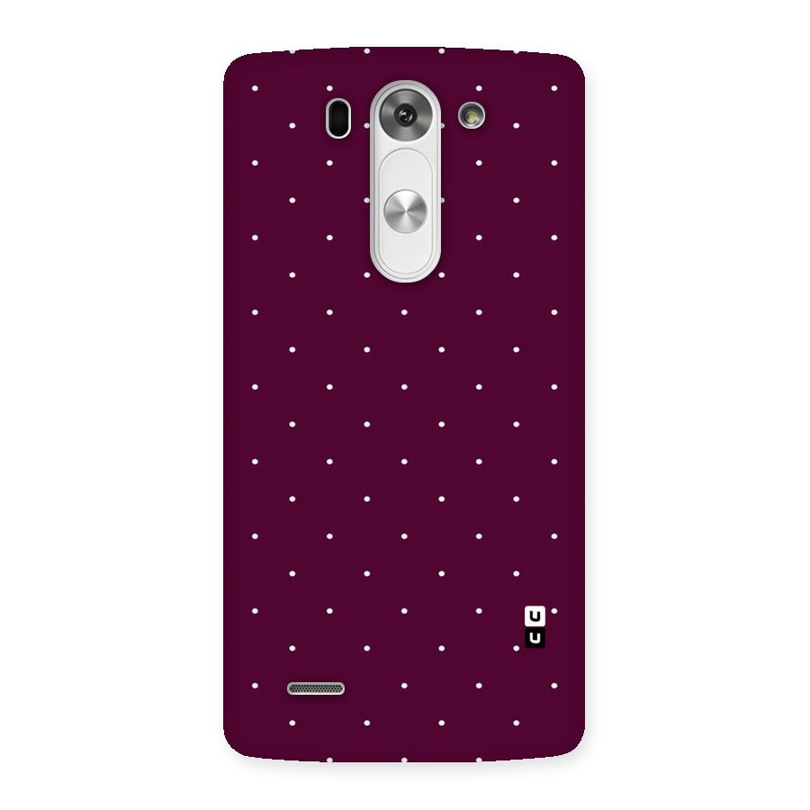 Purple Polka Back Case for LG G3 Beat