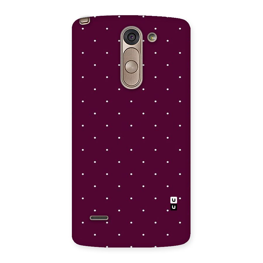 Purple Polka Back Case for LG G3 Stylus
