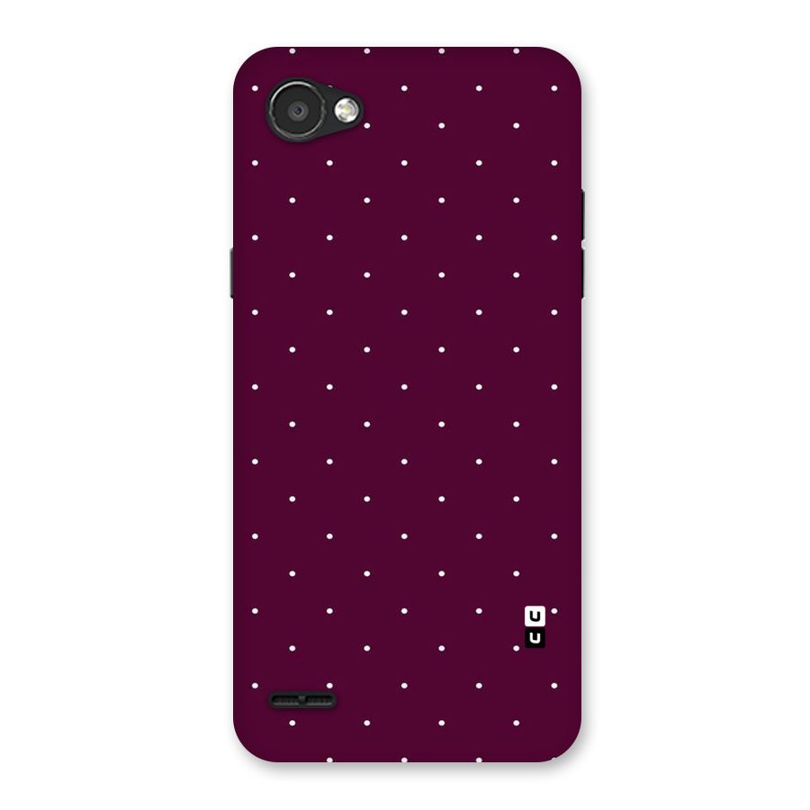 Purple Polka Back Case for LG Q6