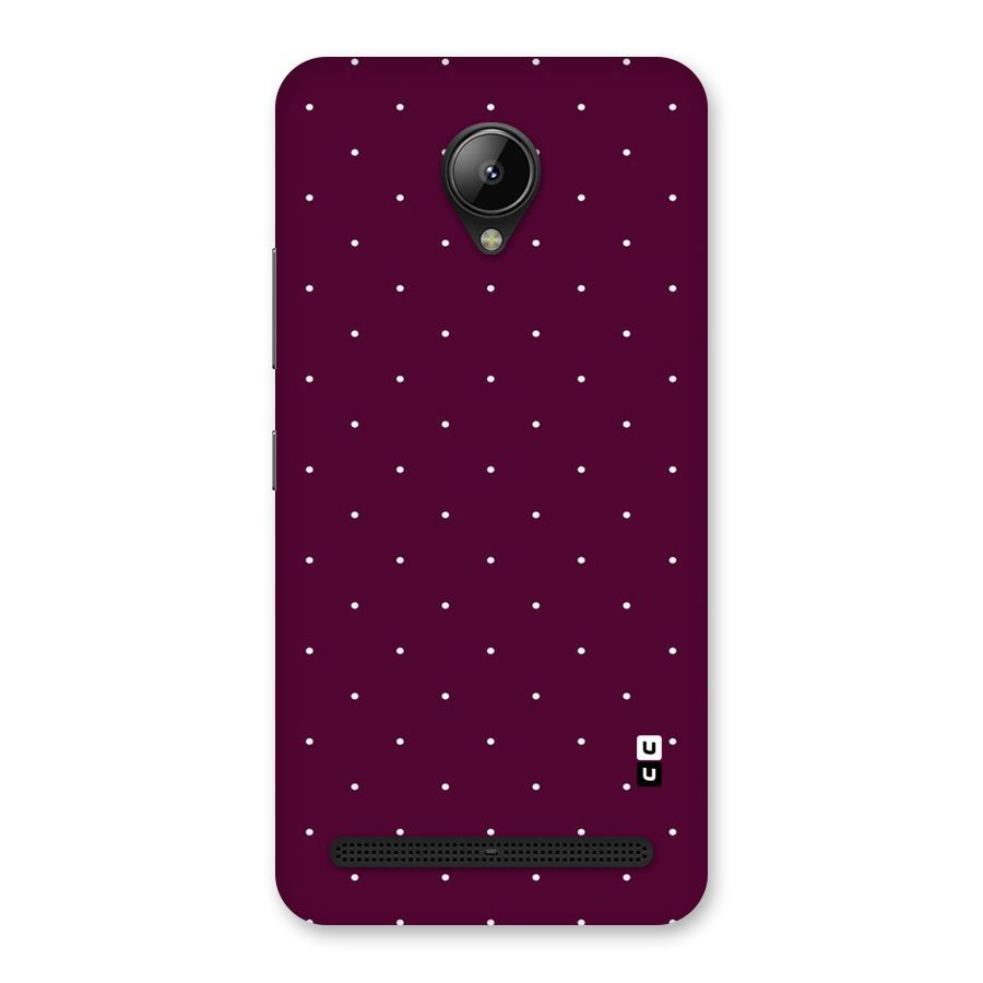 Purple Polka Back Case for Lenovo C2