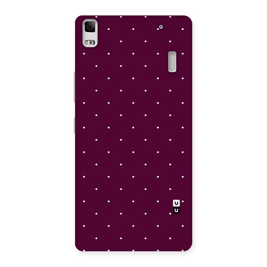 Purple Polka Back Case for Lenovo K3 Note