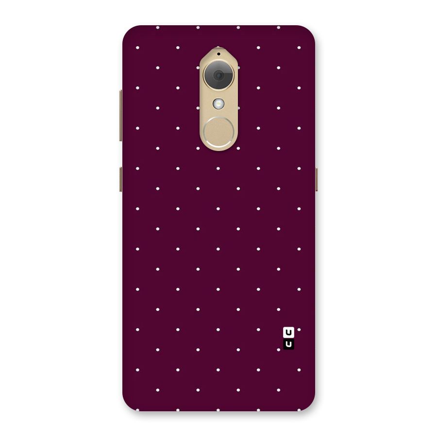 Purple Polka Back Case for Lenovo K8