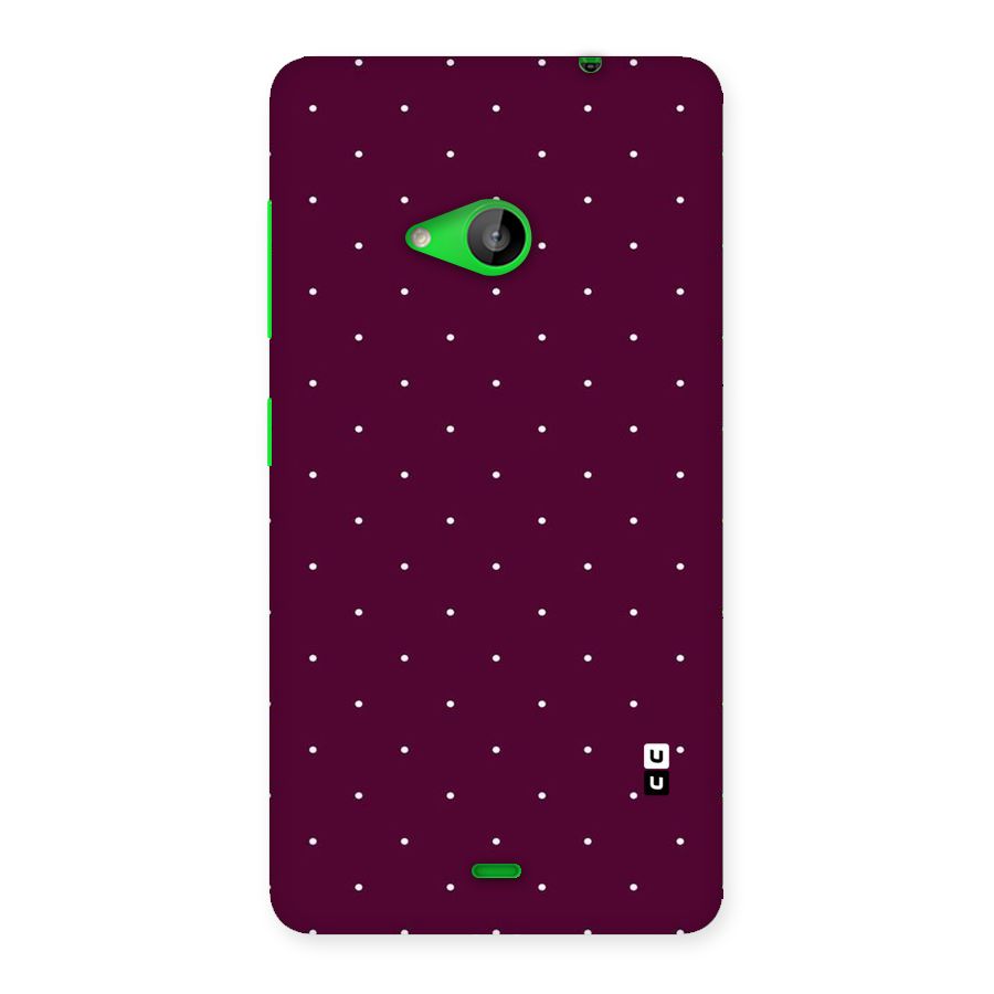 Purple Polka Back Case for Lumia 535