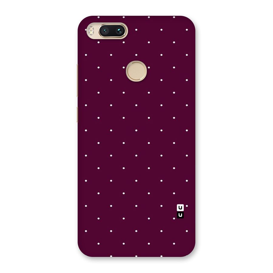 Purple Polka Back Case for Mi A1
