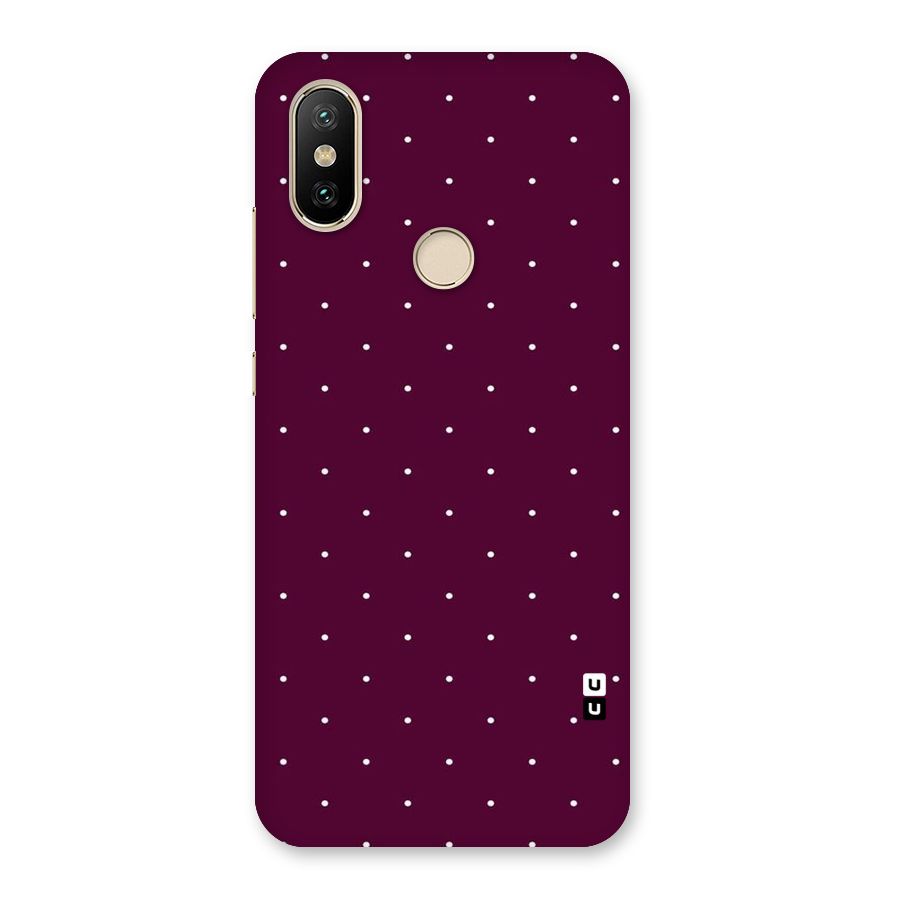 Purple Polka Back Case for Mi A2