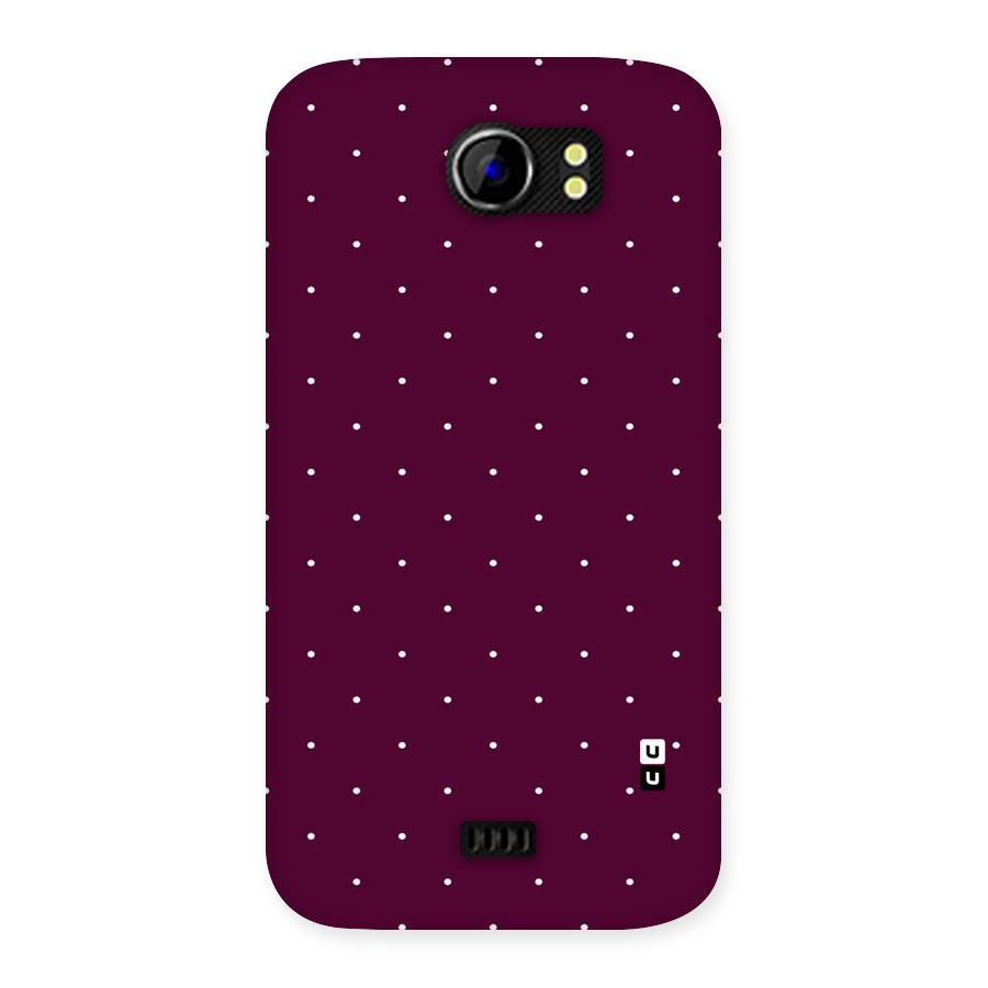 Purple Polka Back Case for Micromax Canvas 2 A110