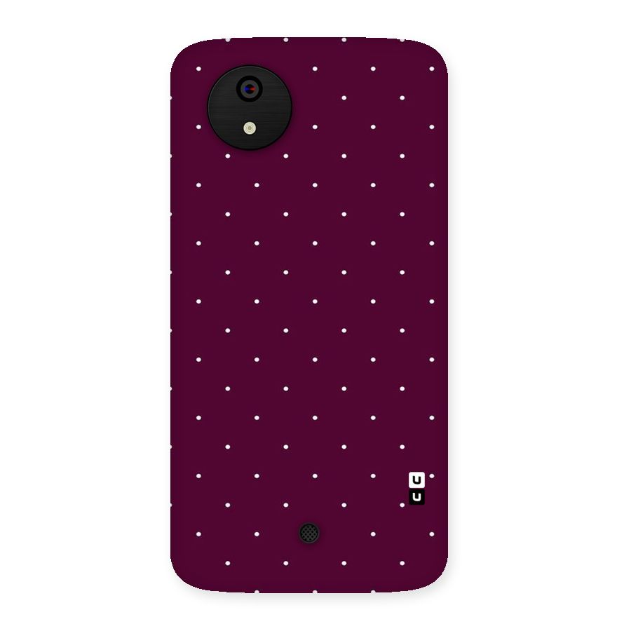 Purple Polka Back Case for Micromax Canvas A1