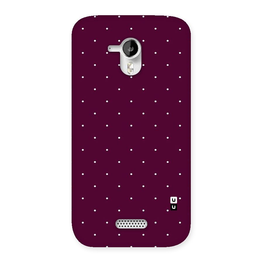 Purple Polka Back Case for Micromax Canvas HD A116