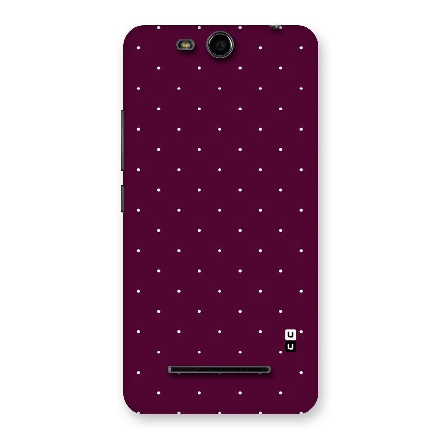 Purple Polka Back Case for Micromax Canvas Juice 3 Q392