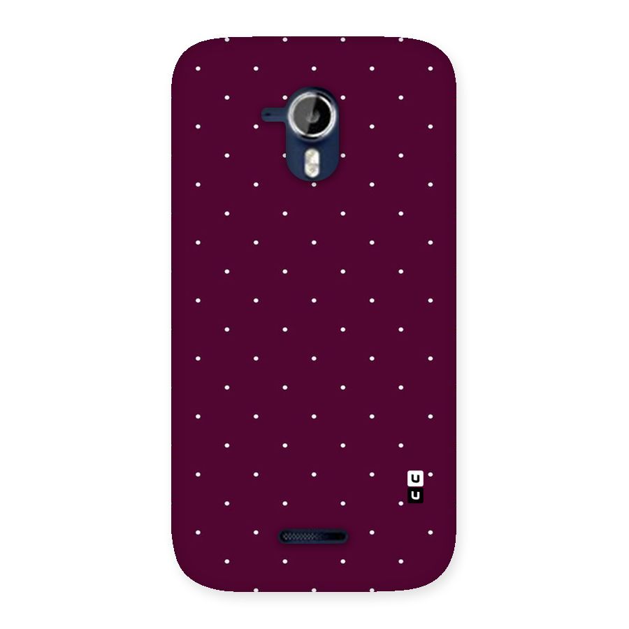 Purple Polka Back Case for Micromax Canvas Magnus A117