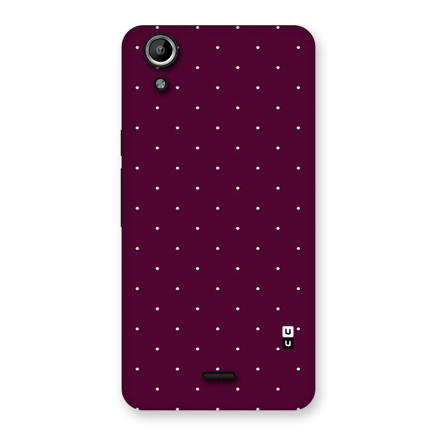 Purple Polka Back Case for Micromax Canvas Selfie Lens Q345