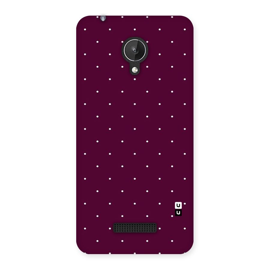 Purple Polka Back Case for Micromax Canvas Spark Q380