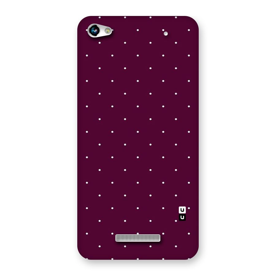 Purple Polka Back Case for Micromax Hue 2