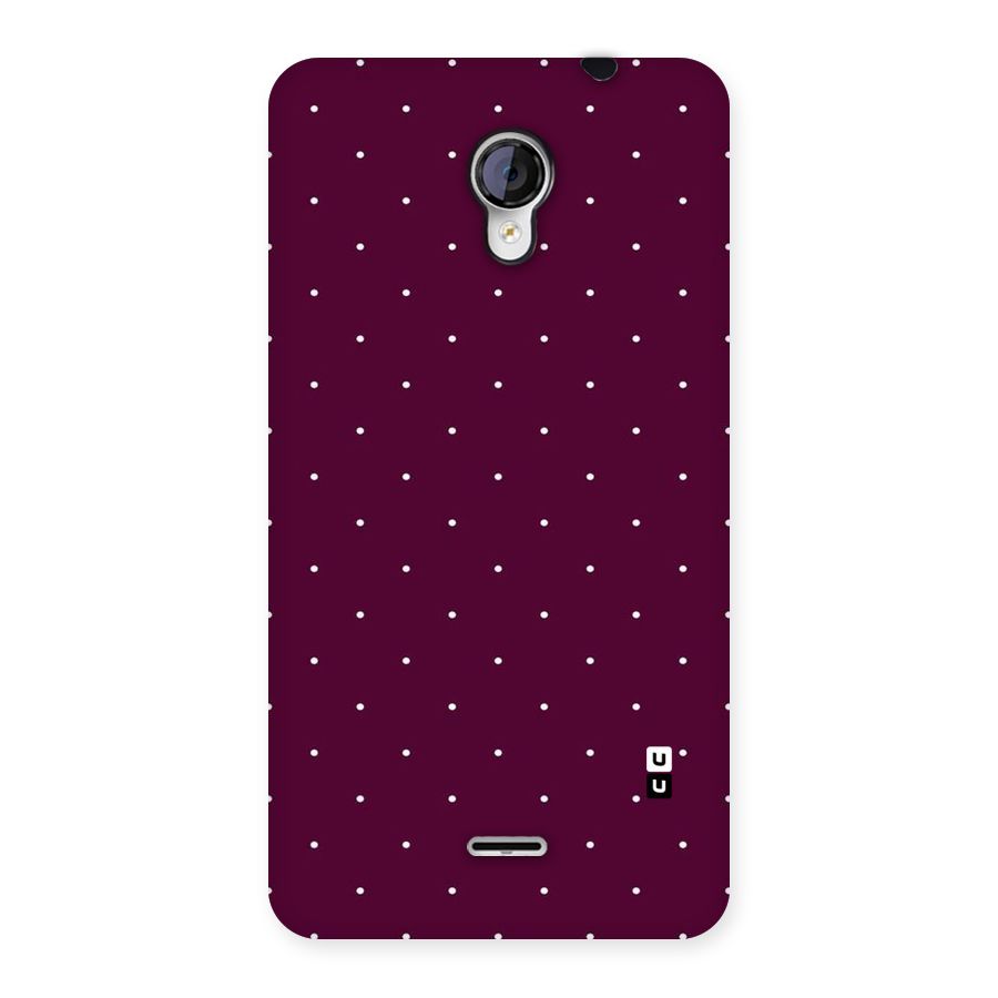 Purple Polka Back Case for Micromax Unite 2 A106