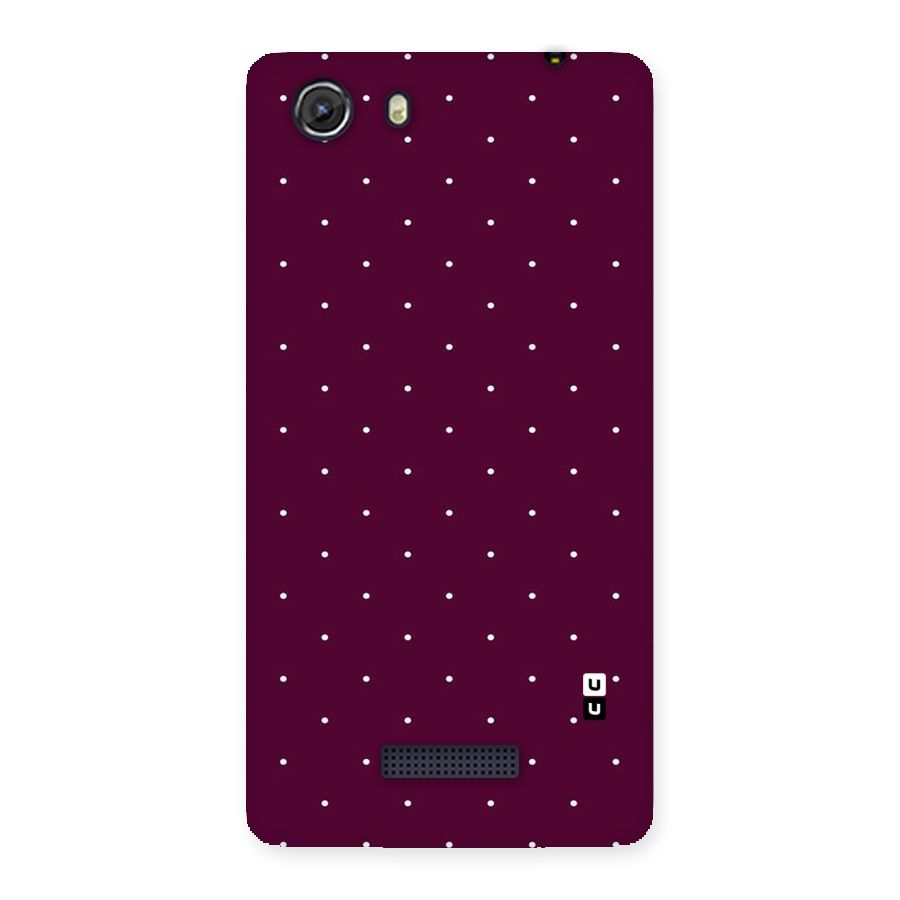 Purple Polka Back Case for Micromax Unite 3