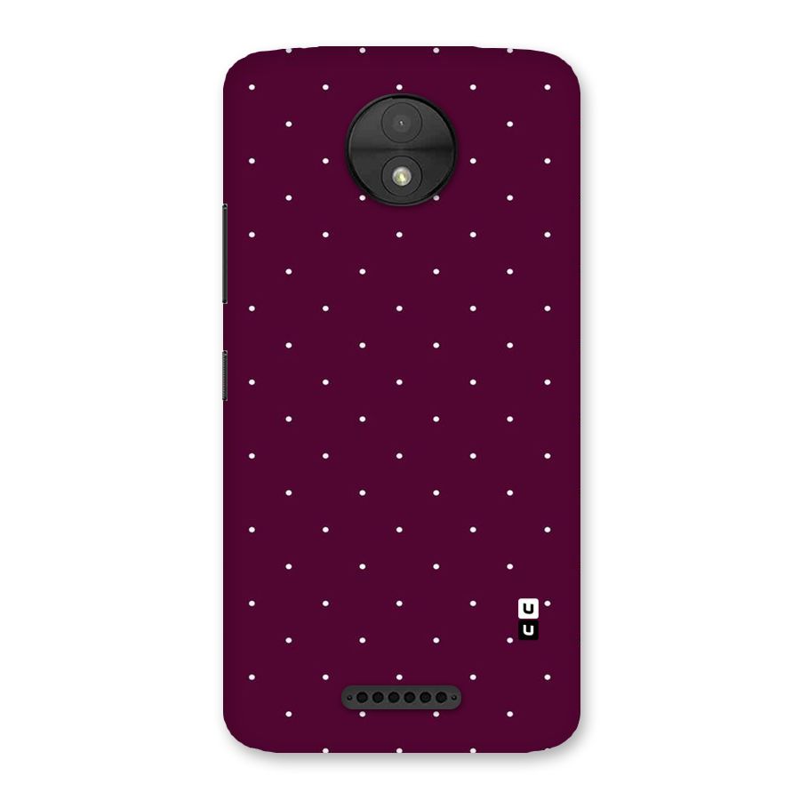 Purple Polka Back Case for Moto C