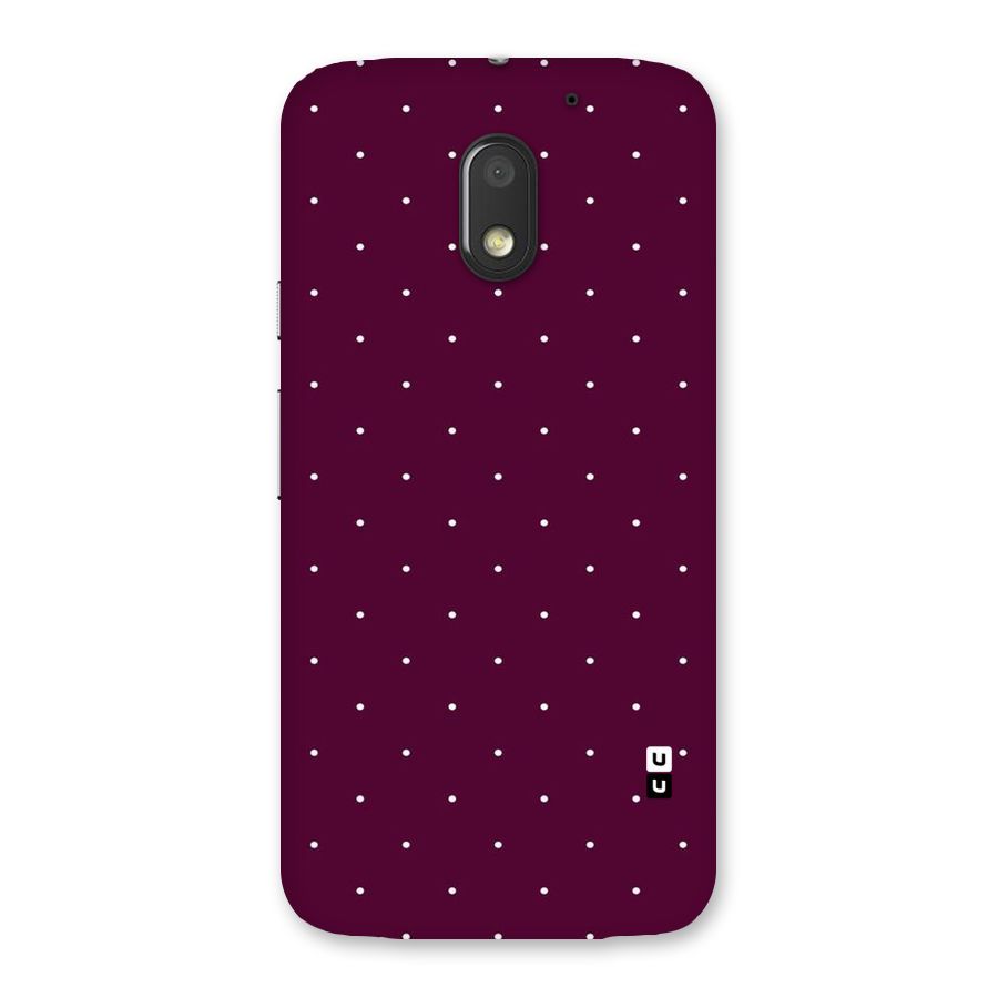 Purple Polka Back Case for Moto E3 Power
