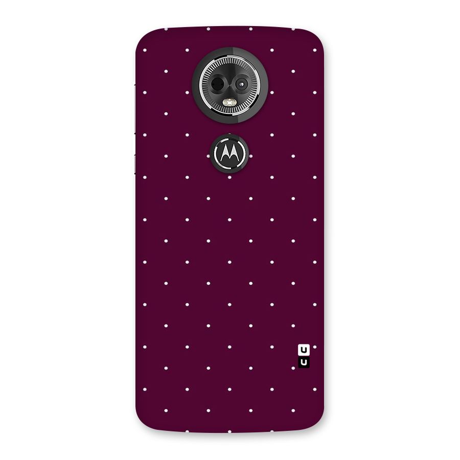 Purple Polka Back Case for Moto E5 Plus
