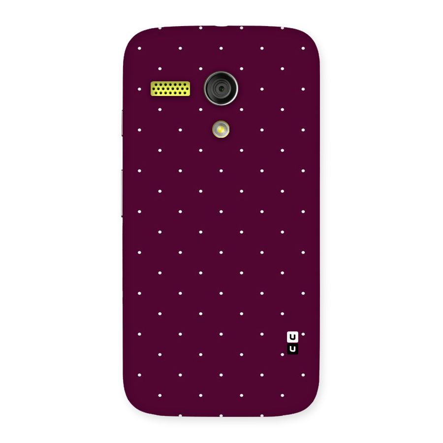 Purple Polka Back Case for Moto G