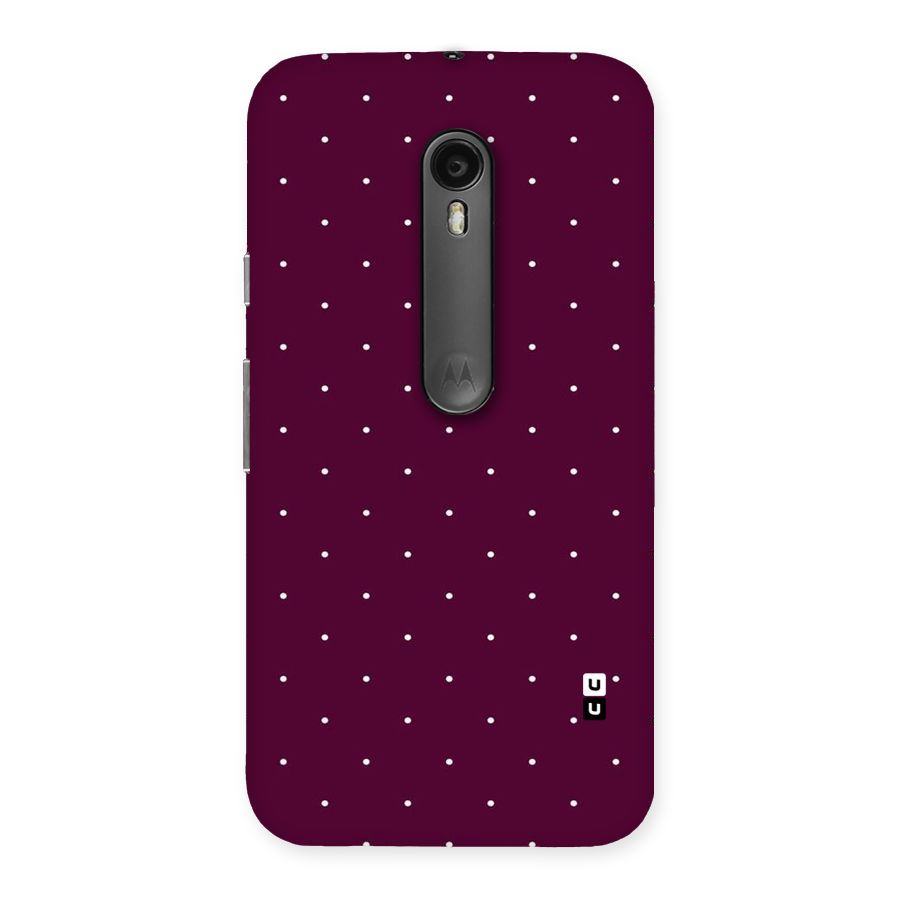 Purple Polka Back Case for Moto G3