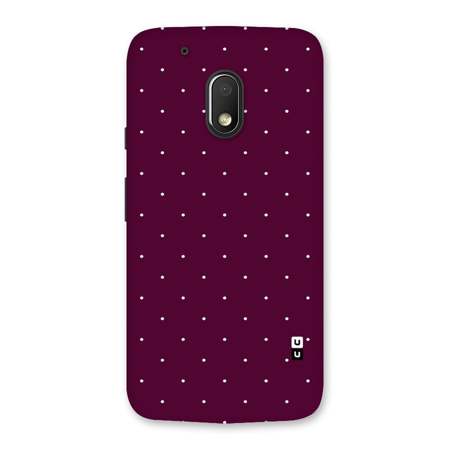 Purple Polka Back Case for Moto G4 Play