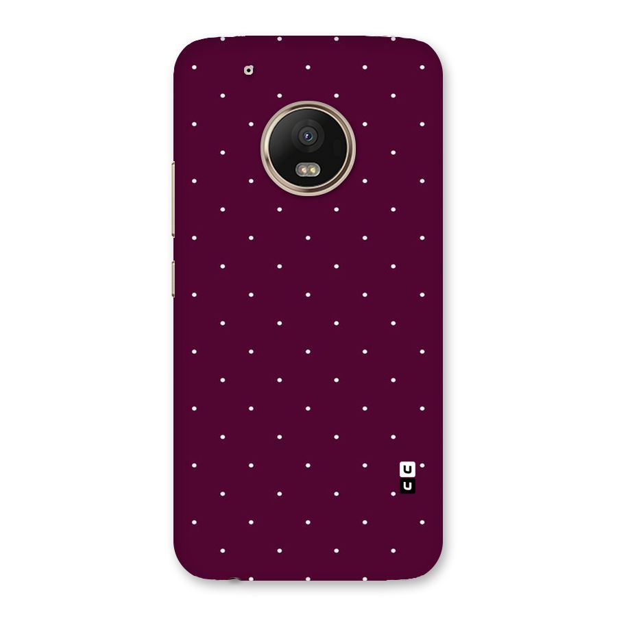 Purple Polka Back Case for Moto G5 Plus