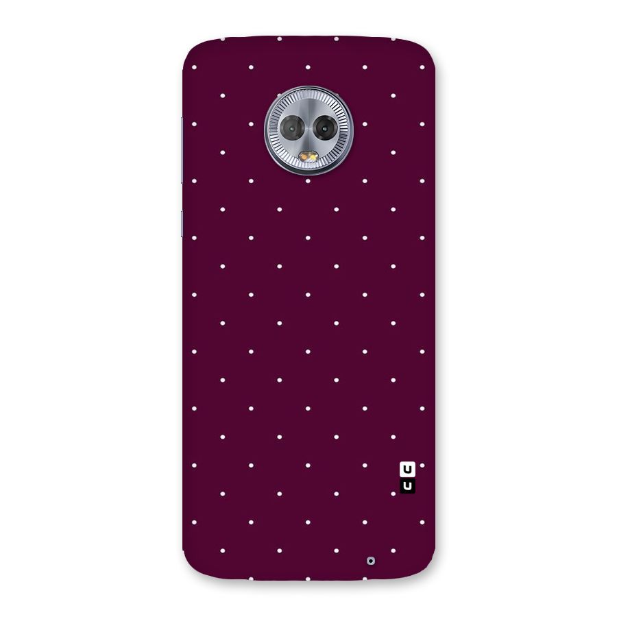 Purple Polka Back Case for Moto G6 Plus