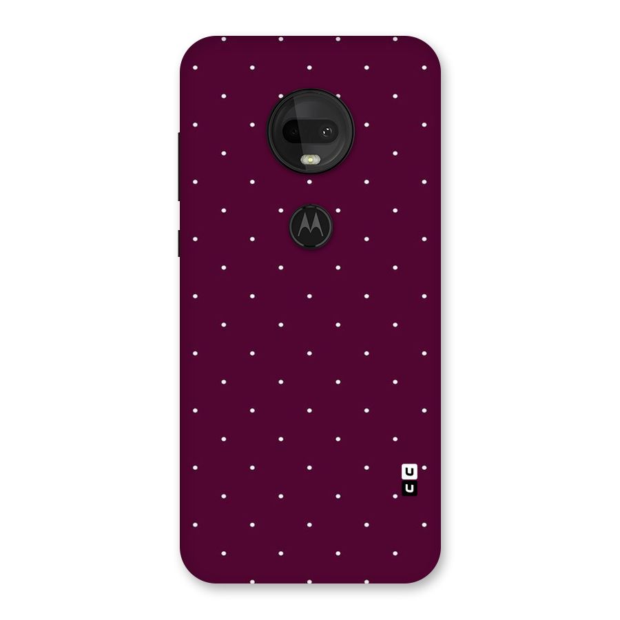 Purple Polka Back Case for Moto G7