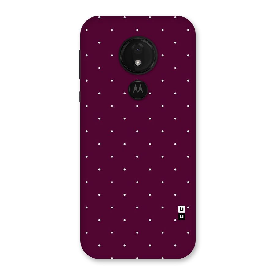 Purple Polka Back Case for Moto G7 Power