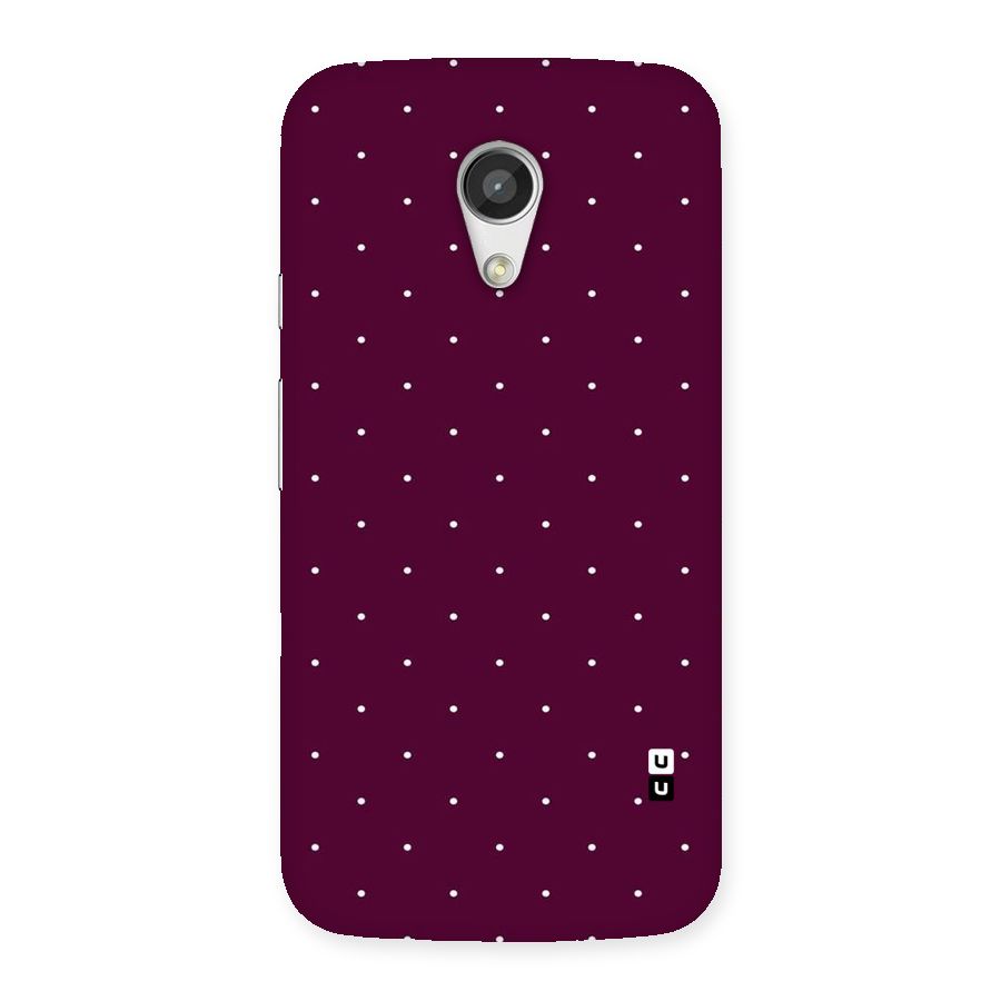 Purple Polka Back Case for Moto G 2nd Gen