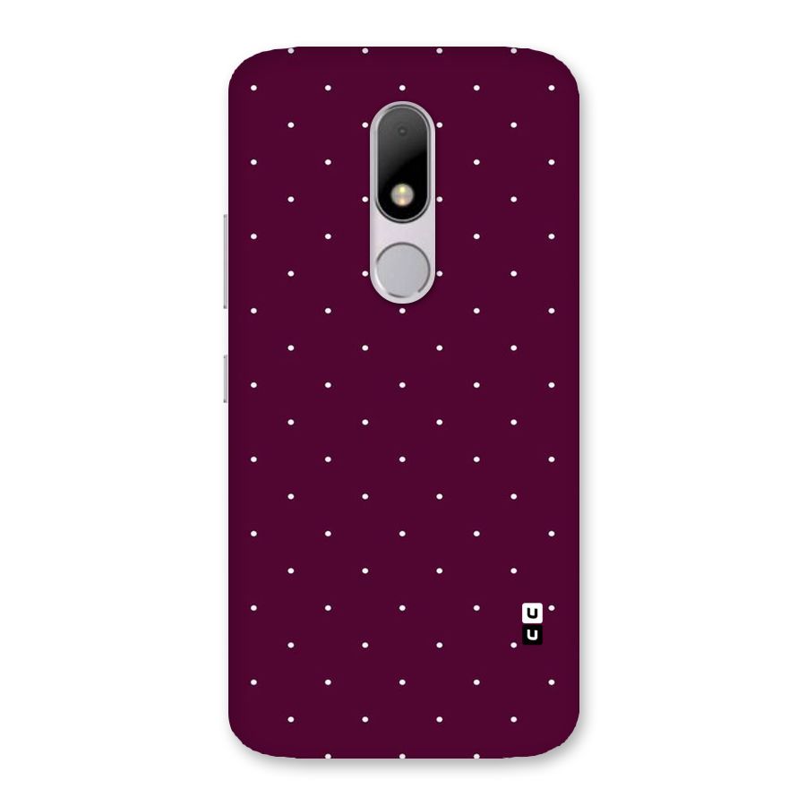 Purple Polka Back Case for Moto M