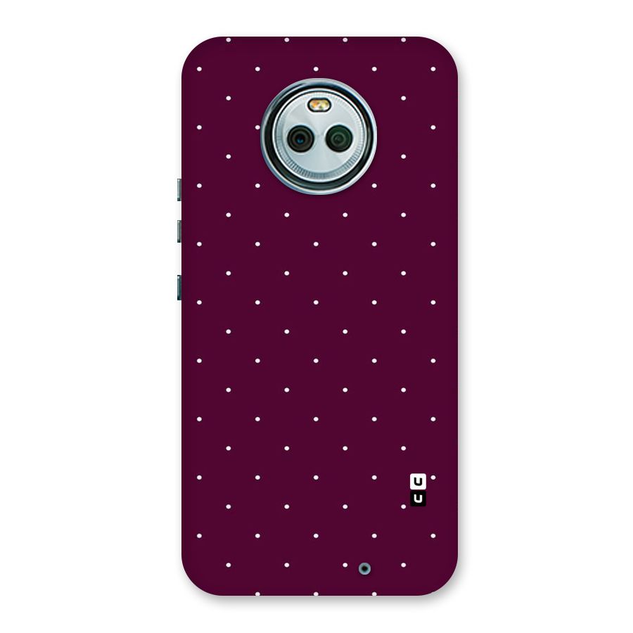Purple Polka Back Case for Moto X4