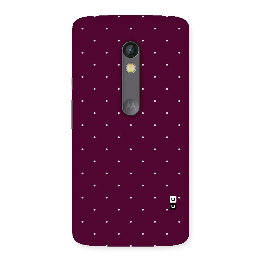 Purple Polka Back Case for Moto X Play