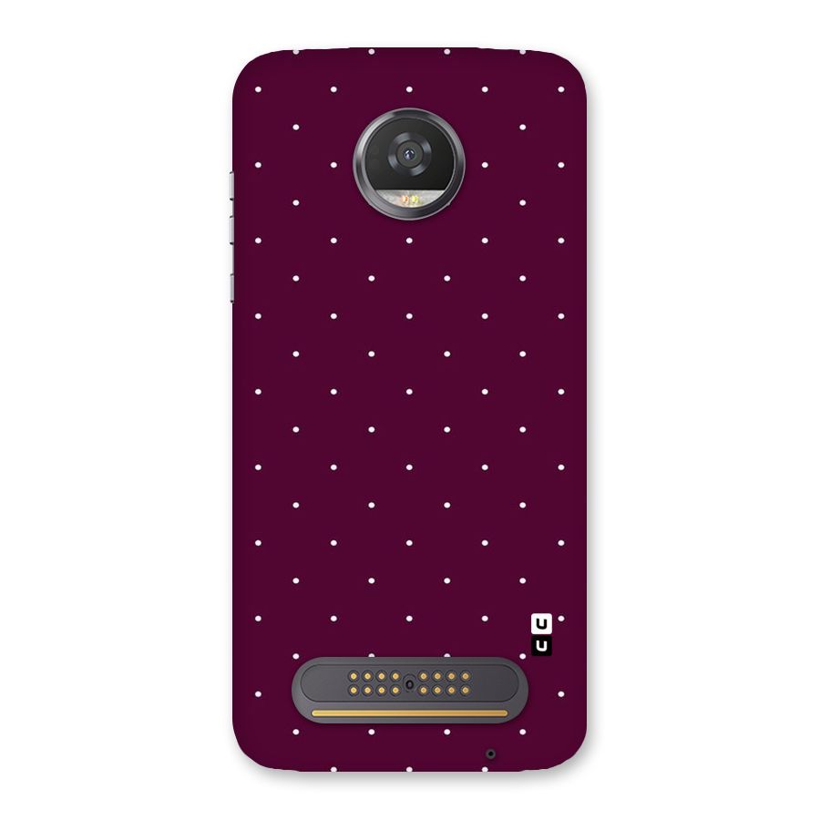 Purple Polka Back Case for Moto Z2 Play