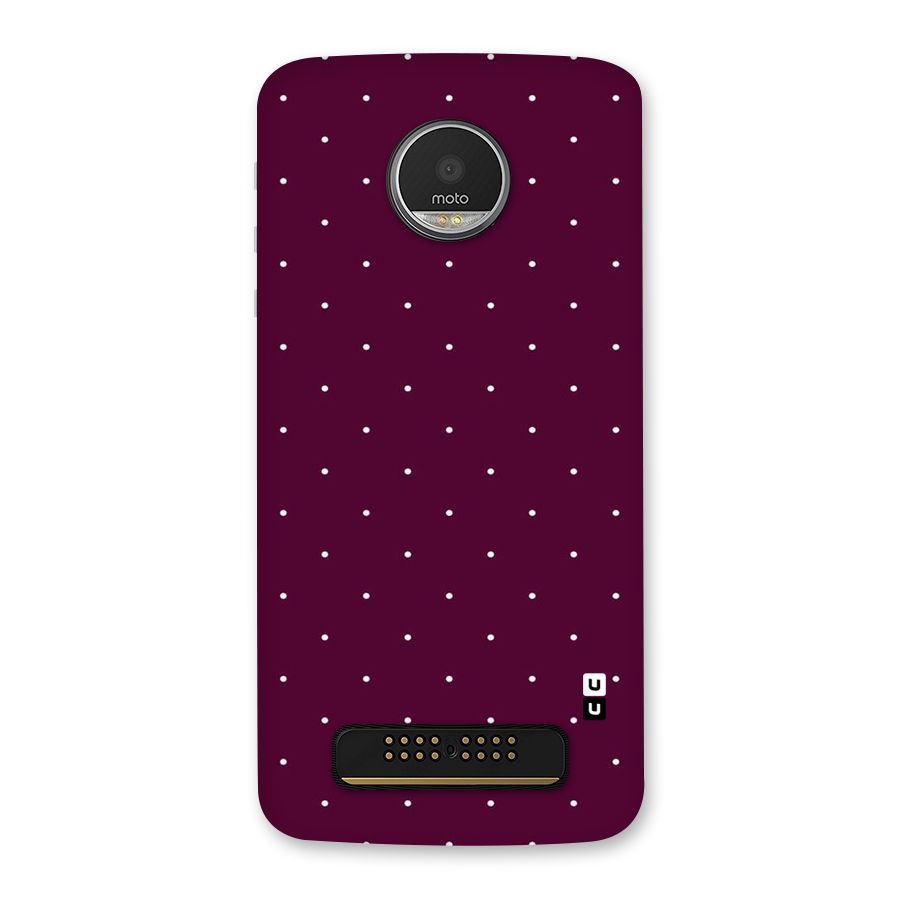 Purple Polka Back Case for Moto Z Play