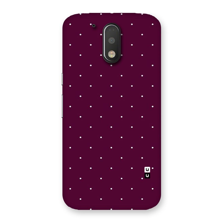 Purple Polka Back Case for Motorola Moto G4 Plus