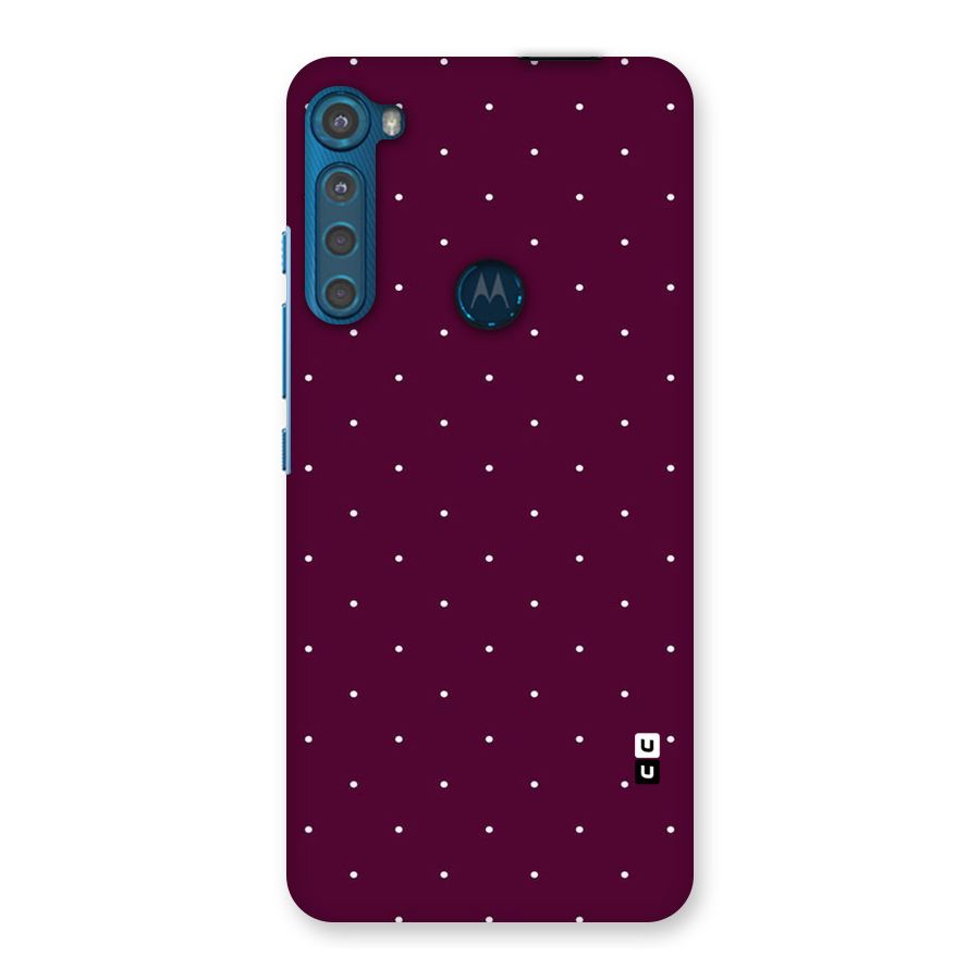 Purple Polka Back Case for Motorola One Fusion Plus