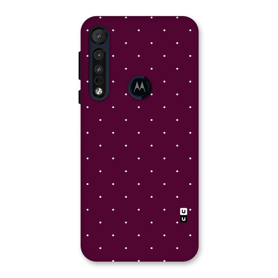 Purple Polka Back Case for Motorola One Macro