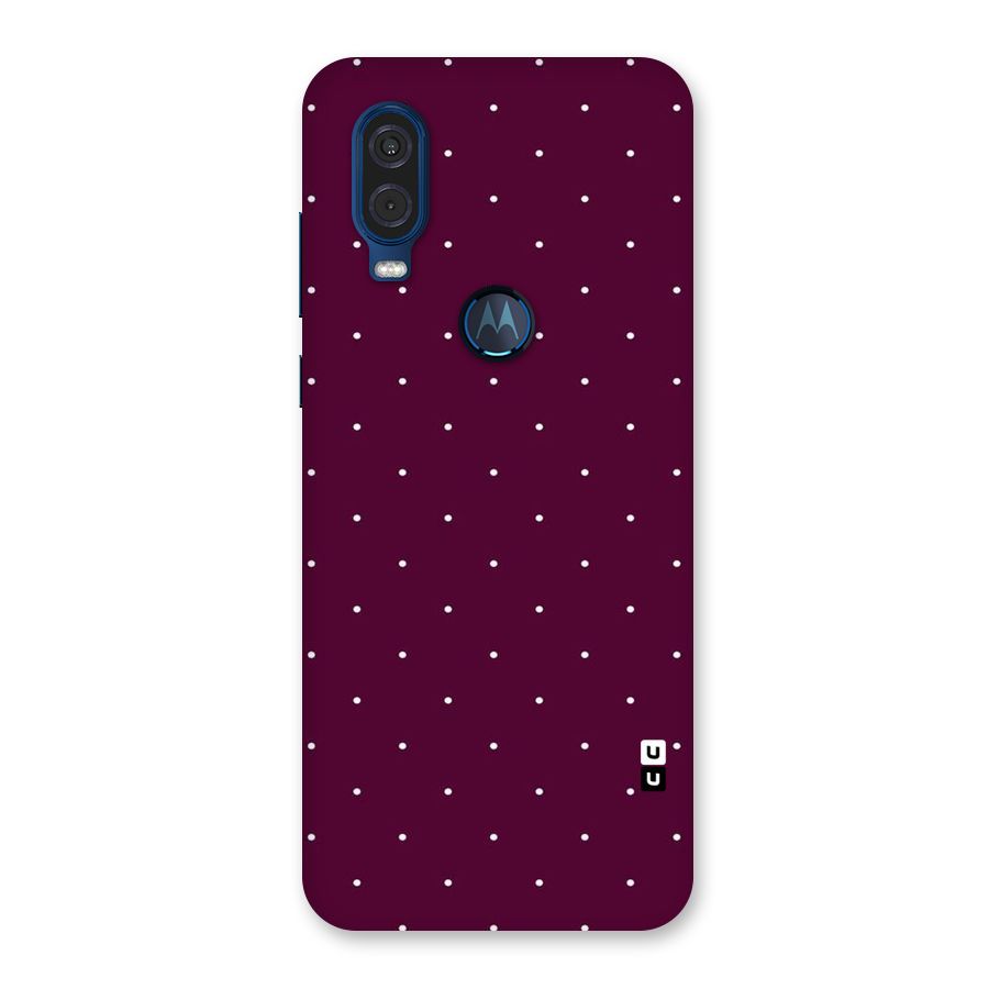 Purple Polka Back Case for Motorola One Vision