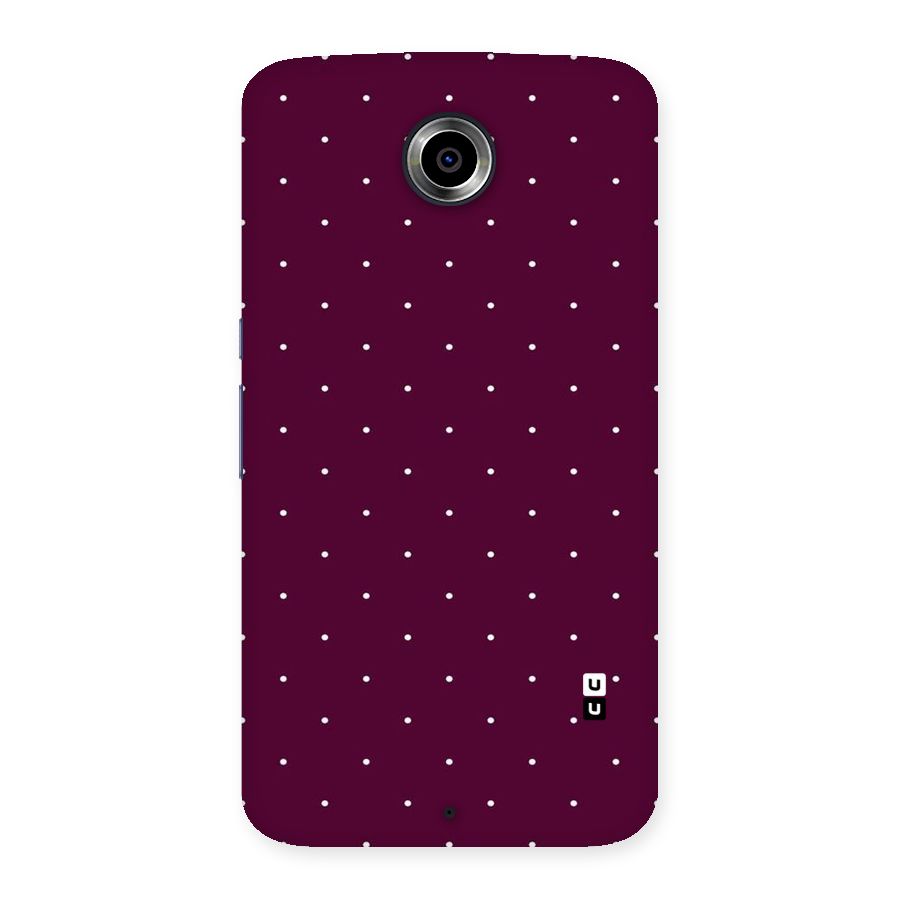 Purple Polka Back Case for Nexsus 6