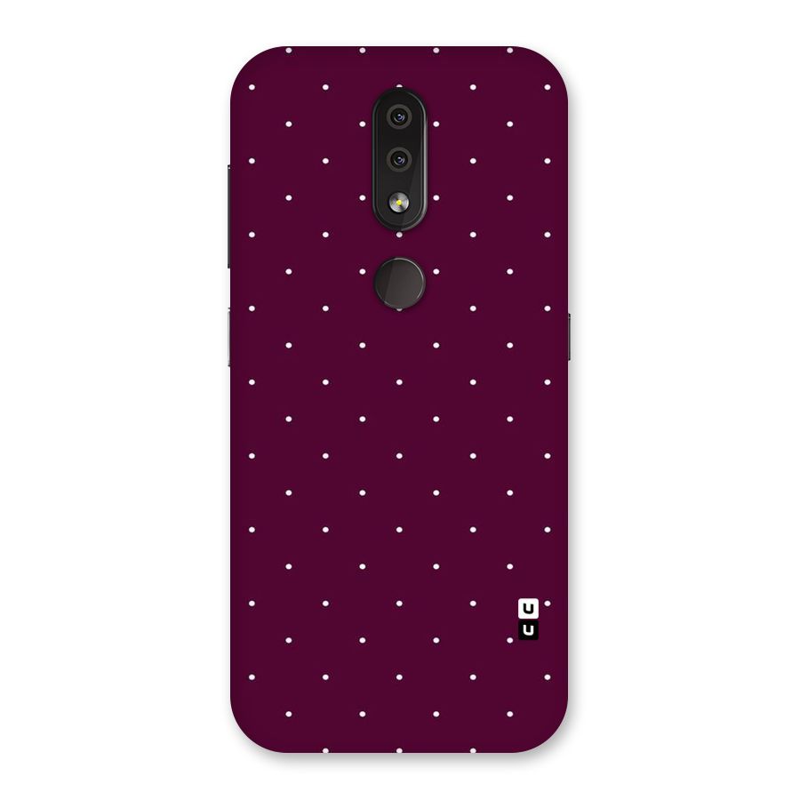 Purple Polka Back Case for Nokia 4.2