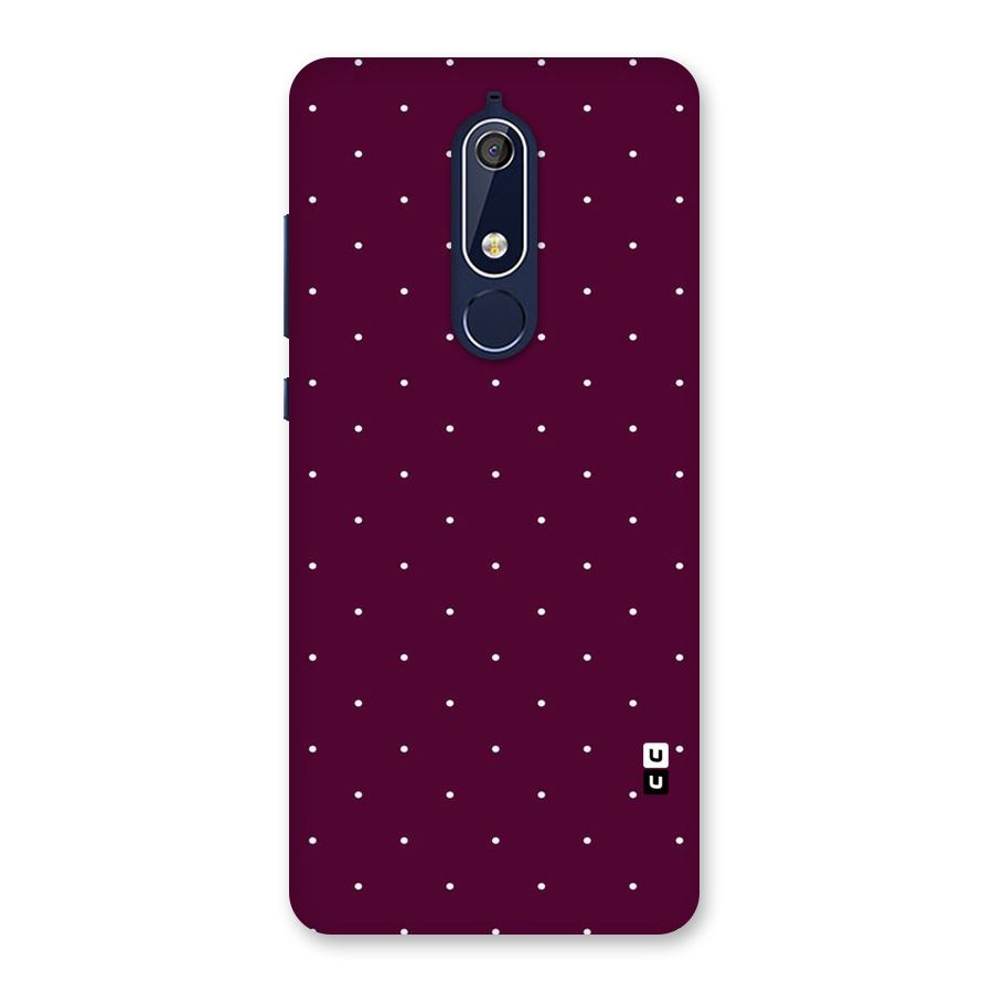 Purple Polka Back Case for Nokia 5.1