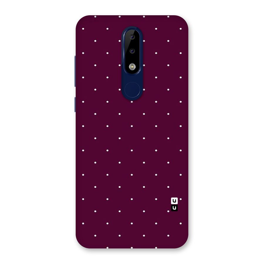 Purple Polka Back Case for Nokia 5.1 Plus