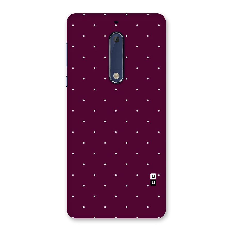 Purple Polka Back Case for Nokia 5