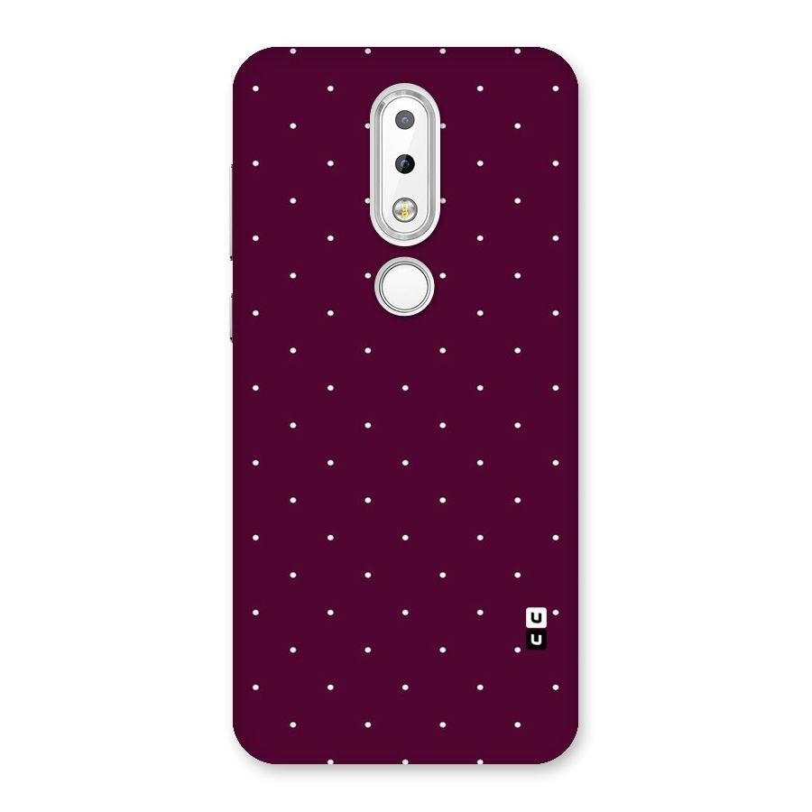 Purple Polka Back Case for Nokia 6.1 Plus