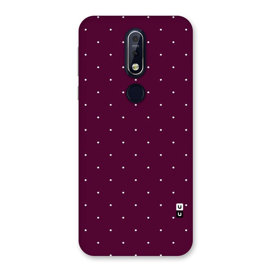 Purple Polka Back Case for Nokia 7.1