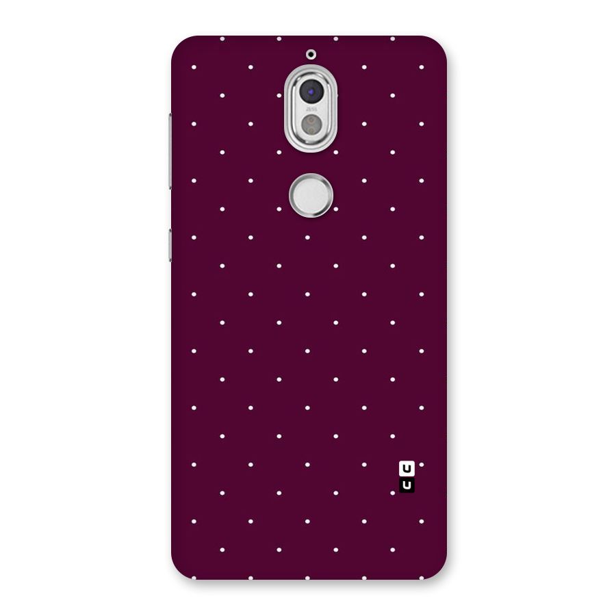 Purple Polka Back Case for Nokia 7